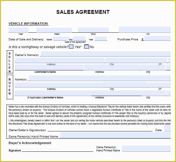 Free Purchase Agreement Template Of 6 Free Sales Agreement Templates Excel Pdf formats