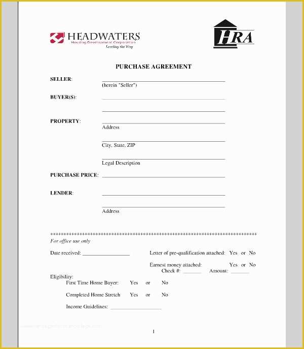 Free Purchase Agreement Template Of for Sale by Owner Purchase Agreement