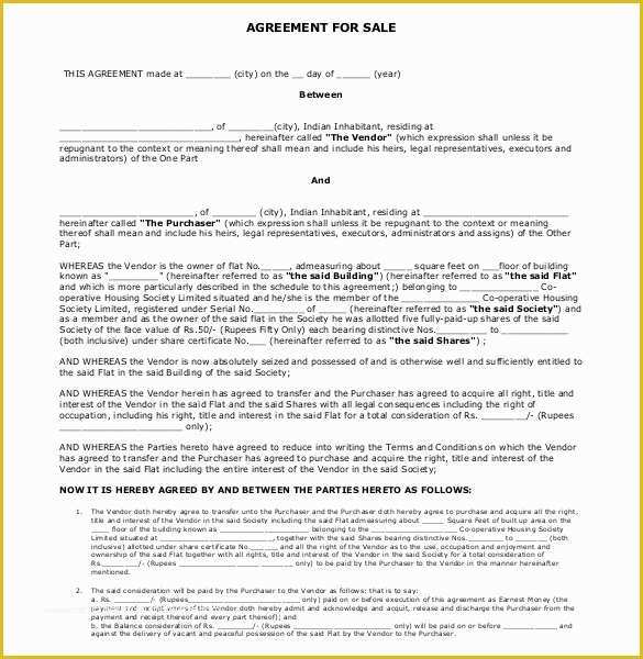 Free Purchase Agreement Template Of Sales Agreement Template 20 Word Pdf Google Docs