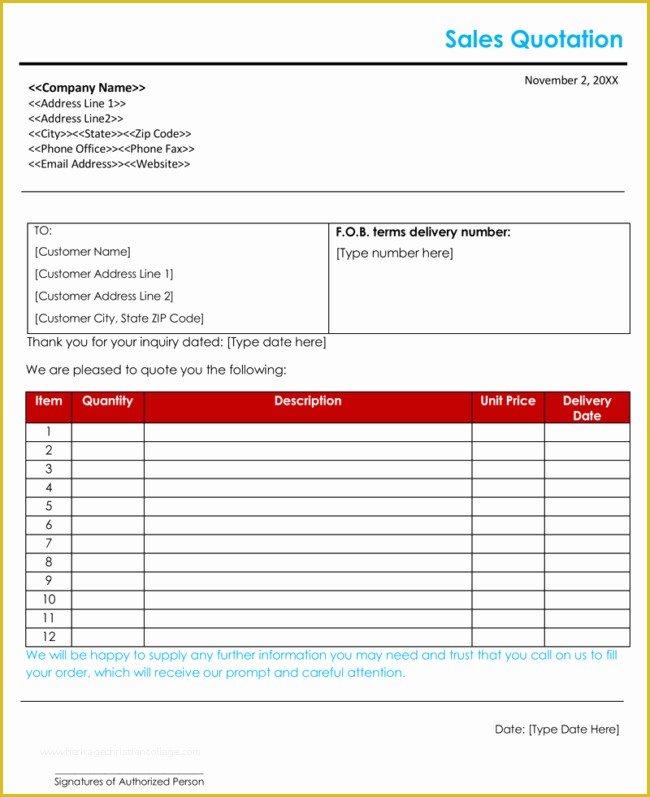 Free Quote Template Of 16 Quotation Templates Free Quotes for Word Excel