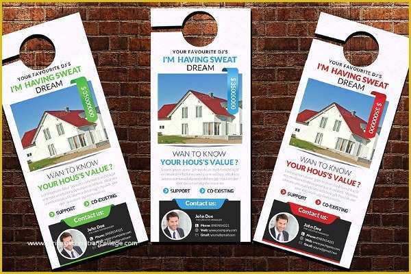 Free Real Estate Door Hanger Template Of 19 Door Hanger Templates Free Word Pdf Designs