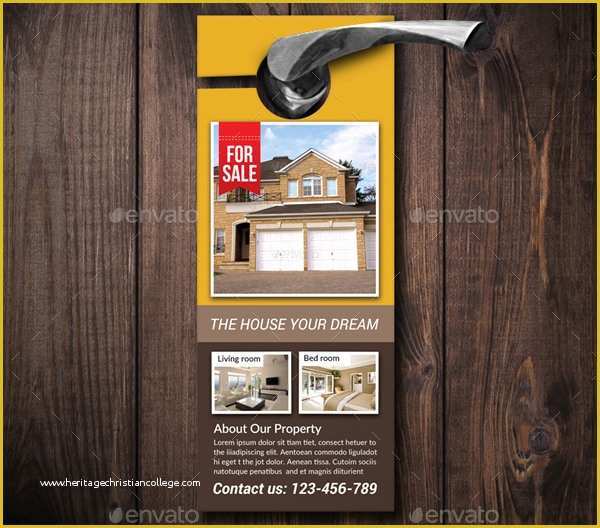 Free Real Estate Door Hanger Template Of 24 Door Hanger Templates Free Premium Psd Png Eps Ai