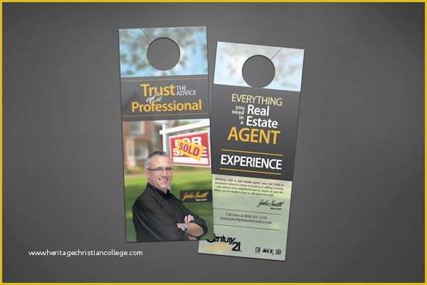 Free Real Estate Door Hanger Template Of Magnificent Door Hanger Design Real Estate with Century 21