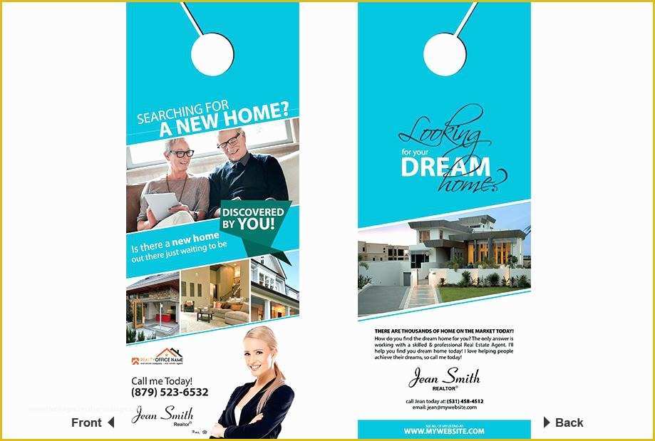 Free Real Estate Door Hanger Template Of Real Estate Door Hanger Samples Real Estate Door Hangers