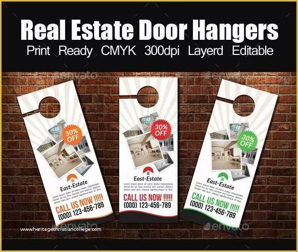 Free Real Estate Door Hanger Template Of Real Estate Door Hanger Template by Designhub719