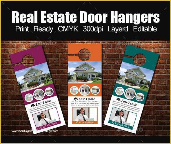Free Real Estate Door Hanger Template Of Real Estate Door Hanger Template by Designhub719