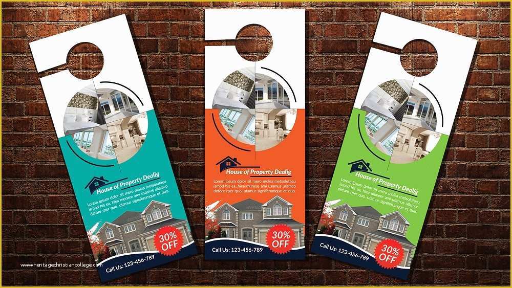 Free Real Estate Door Hanger Template Of Real Estate Door Hanger Template Magazine Templates