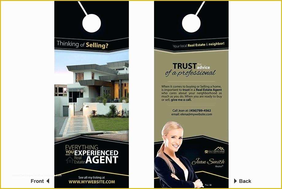 Free Real Estate Door Hanger Template Of Real Estate Door Hangers General Advertisements for Your