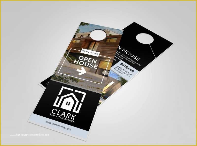 Free Real Estate Door Hanger Template Of Real Estate Open House Door Hanger Template