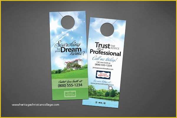 Free Real Estate Door Hanger Template Of Realty Executives Door Hangers