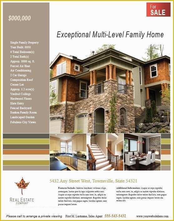 Free Real Estate Flyer Templates Word Of 8 Free Sample Real Estate Agent Flyer Templates