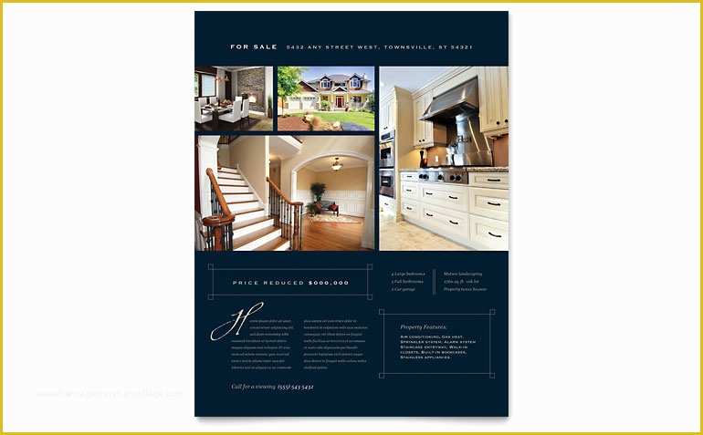 Free Real Estate Flyer Templates Word Of Luxury Home Real Estate Flyer Template Word & Publisher