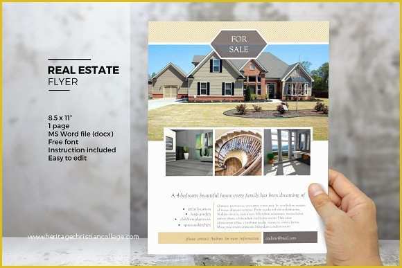 Free Real Estate Flyer Templates Word Of Ms Word Real Estate Flyer Template Flyer Templates