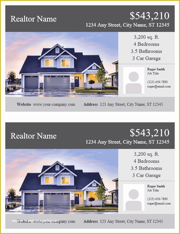 Free Real Estate Flyer Templates Word Of Real Estate Flyer Template for Word