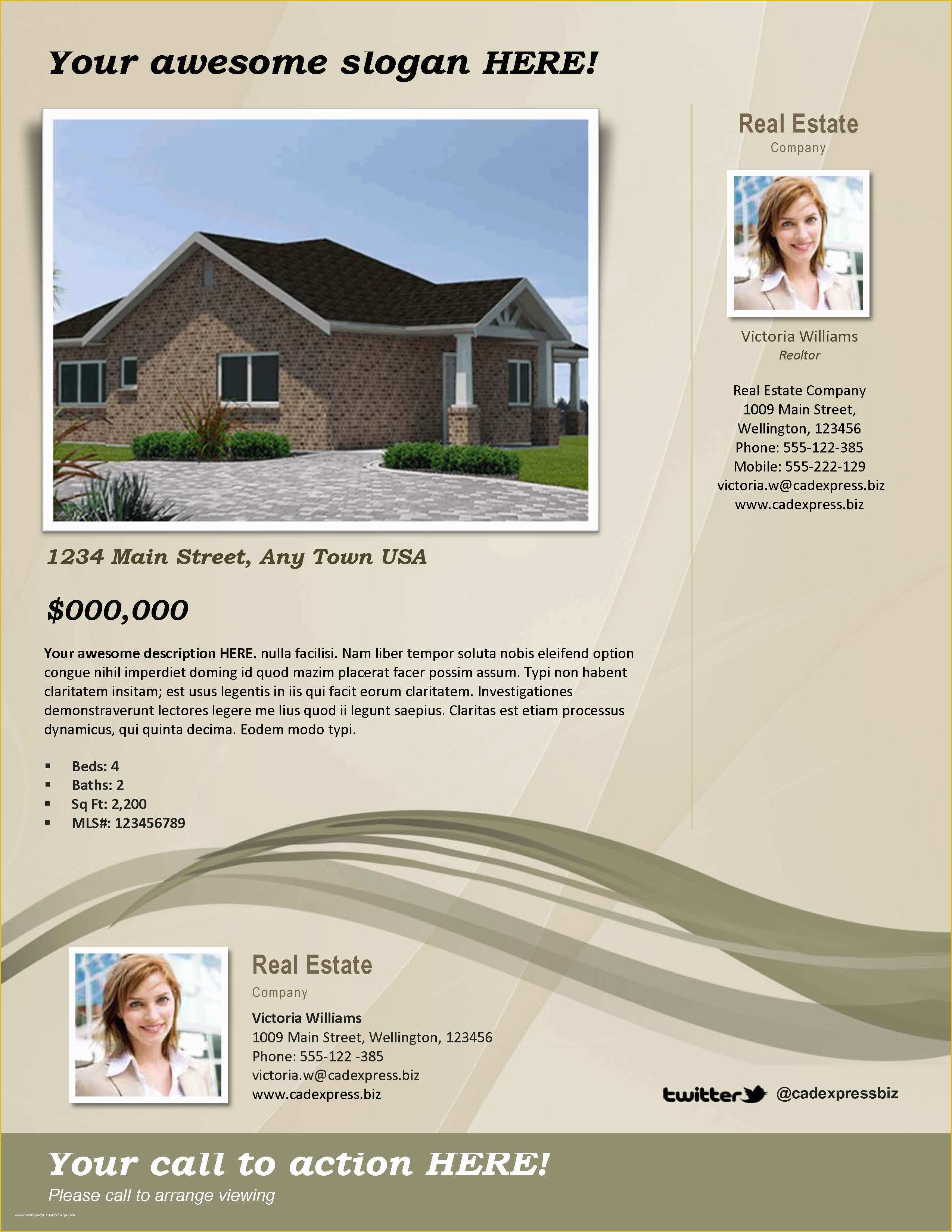 Free Real Estate Templates Of 10 Best Of Home by Owner Brochure Template for