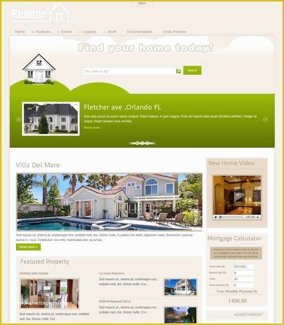 Free Real Estate Templates Of 29 Real Estate Joomla themes &amp; Templates