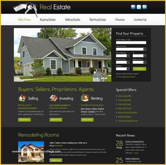 Free Real Estate Templates Of 80 Giao Diện Web Bất động Sản Tha Hồ Chọn