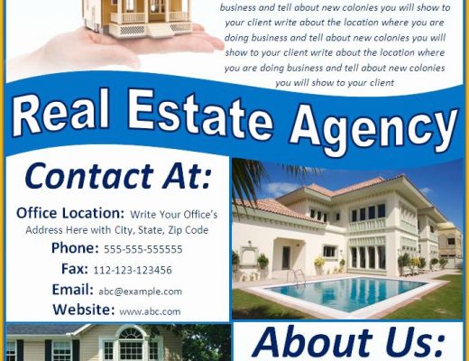 Free Real Estate Templates Of Free Real Estate Flyer Templates