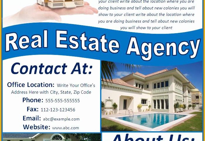 Free Real Estate Templates Of Free Real Estate Flyer Templates