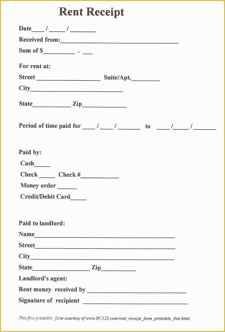 Free Receipt Template Of 11 Best Of Free Printable Payment Receipt form