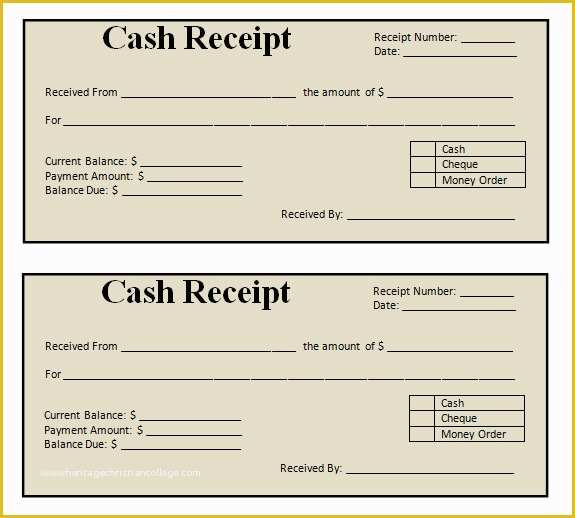 Free Receipt Template Of 13 Blank Receipt Template