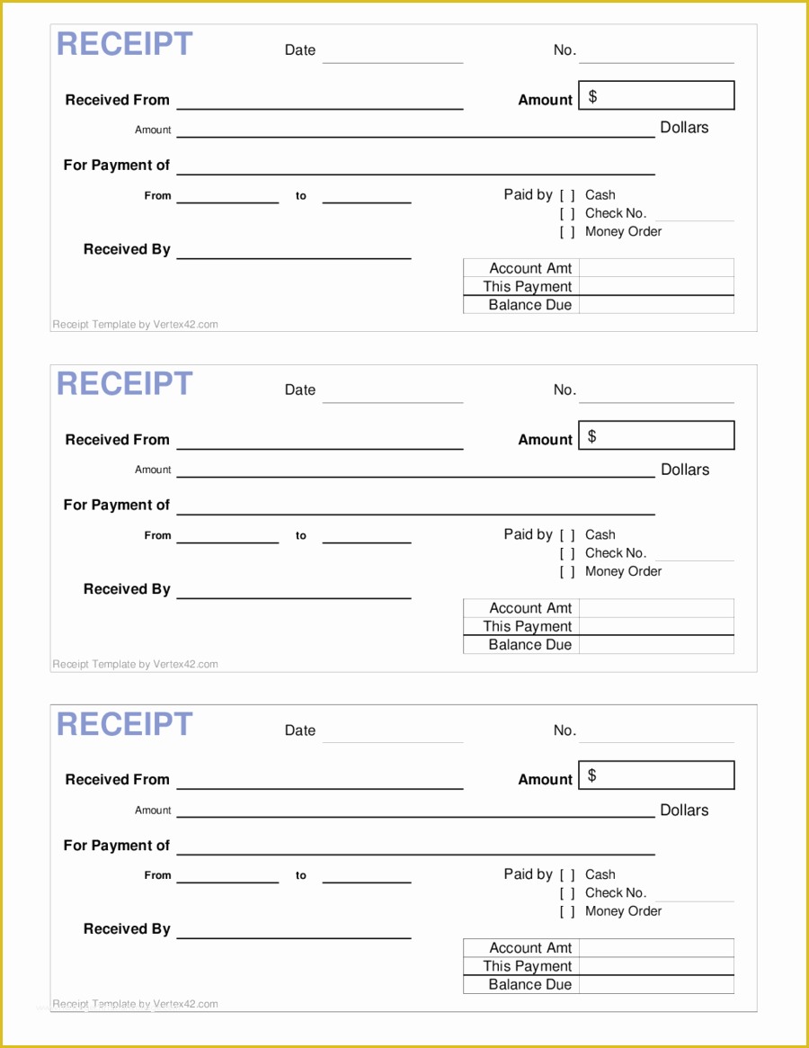 Free Receipt Template Of 2019 Receipt Template Fillable Printable Pdf & forms