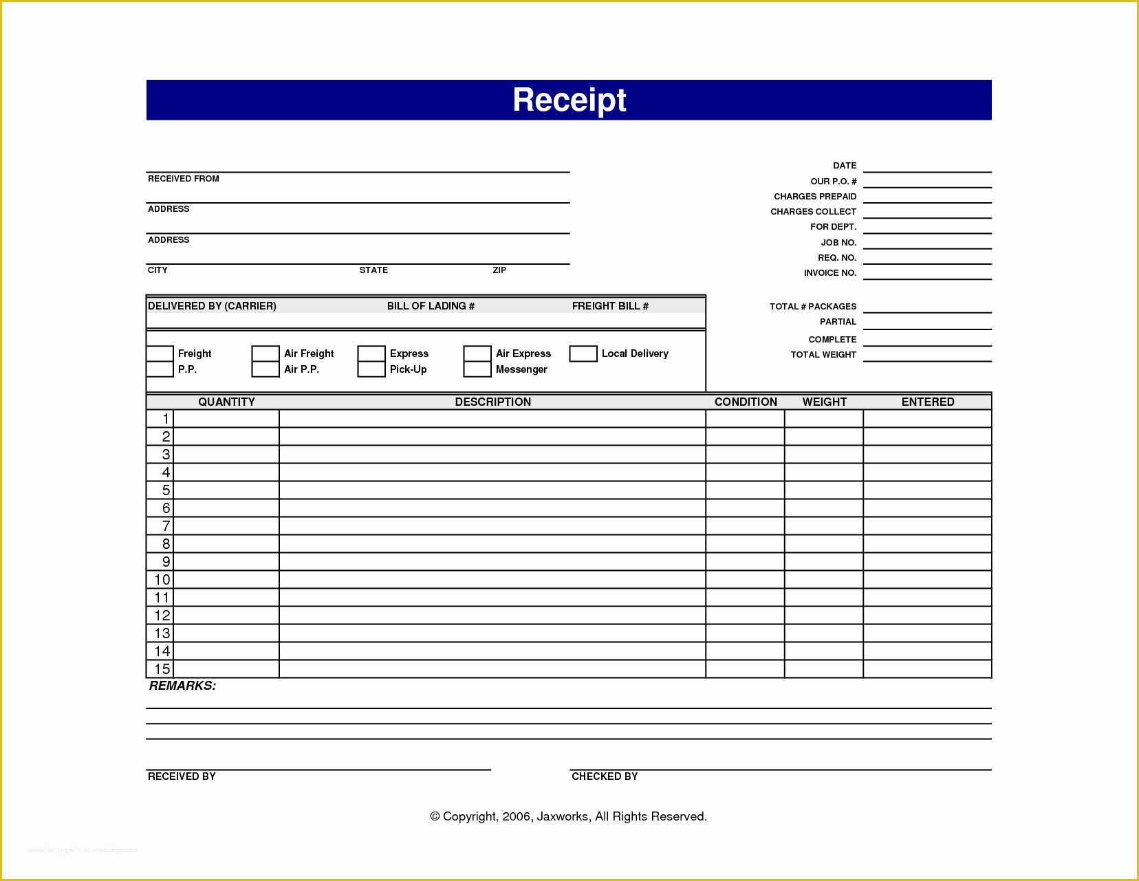 Free Receipt Template Of 7 Free Printable Receipts Bud Template Letter
