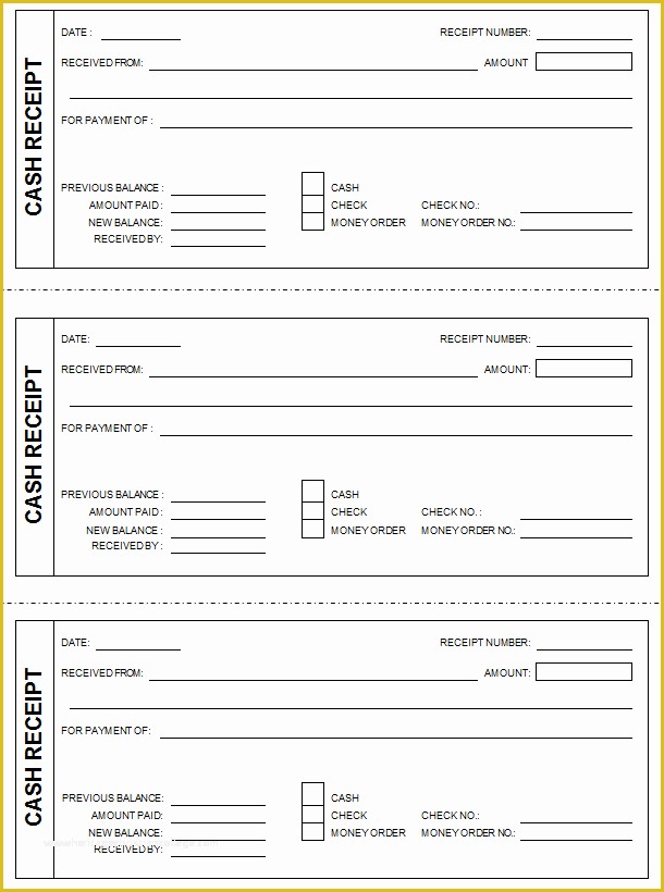 Free Receipt Template Of Free Cash Receipt Template for Word