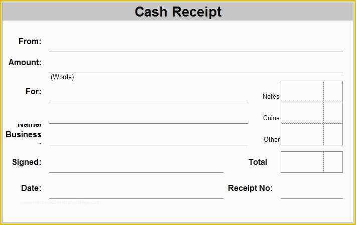 Free Receipt Template Of Free Receipt forms