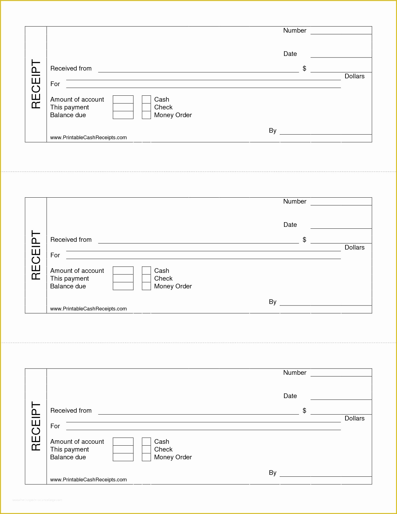 Free Receipt Template Of Printable Receipt for Services