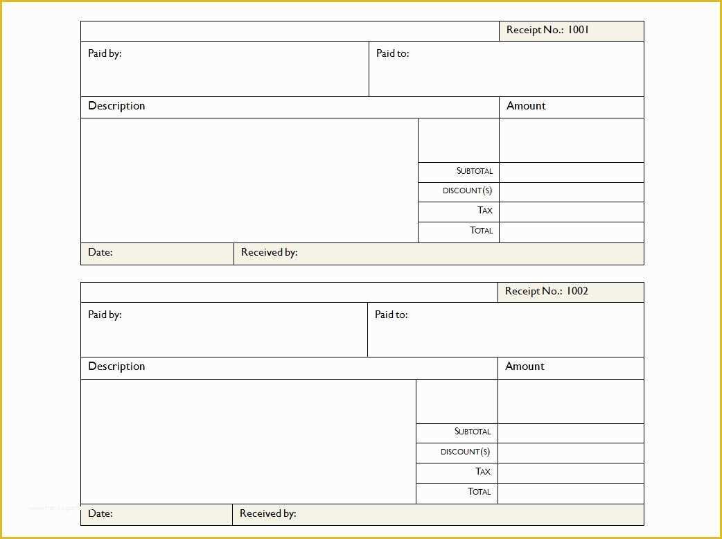 Free Receipt Template Of Receipt Template Category Page 1 Efoza