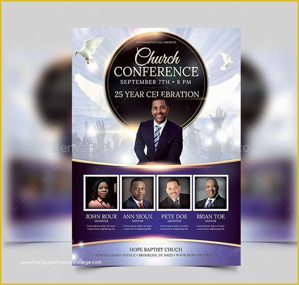 Free Religious Brochure Templates Of 34 Free Psd Church Flyer Templates In Psd for Special