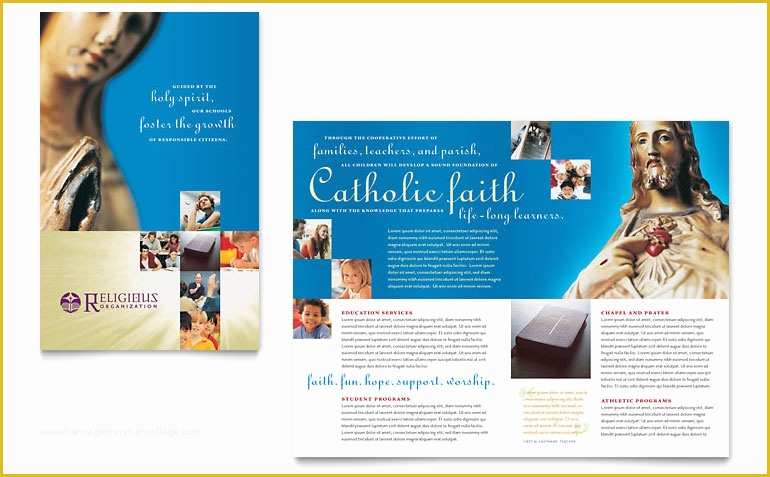 Free Religious Brochure Templates Of Catholic Parish and School Brochure Template Word