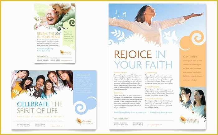 Free Religious Brochure Templates Of Christian Church Flyer &amp; Ad Template Design