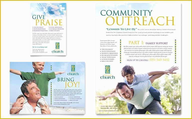 Free Religious Brochure Templates Of Christian Church Flyer & Ad Template Word & Publisher