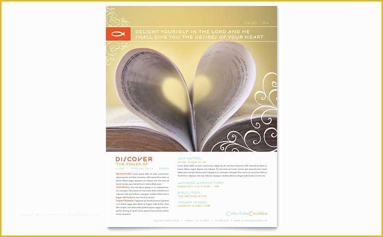 Free Religious Brochure Templates Of Christian Church Religious Flyer Template Word & Publisher