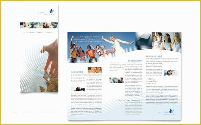 Free Religious Brochure Templates Of Christian Ministry Tri Fold Brochure Template Design