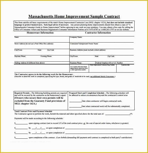 Free Remodeling Contract Template Of 11 Home Remodeling Contract Templates to Download for Free