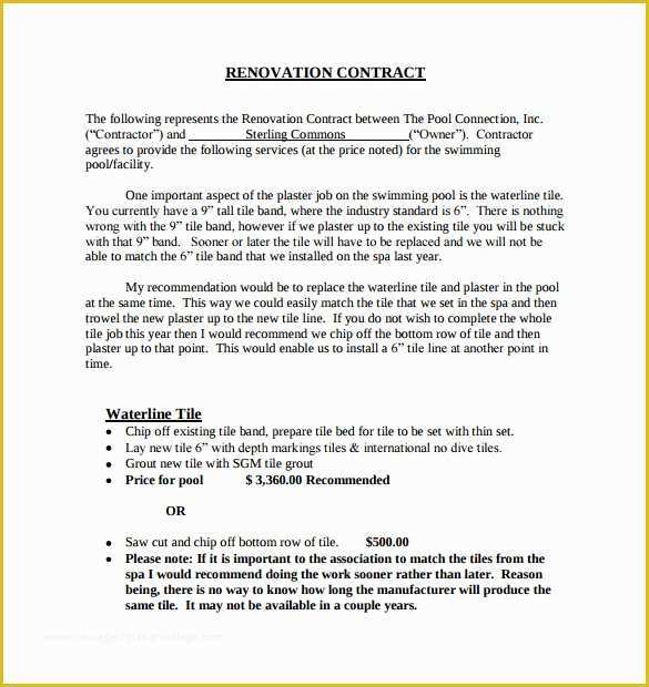 Free Remodeling Contract Template Of 9 Remodeling Contract Templates to Download for Free