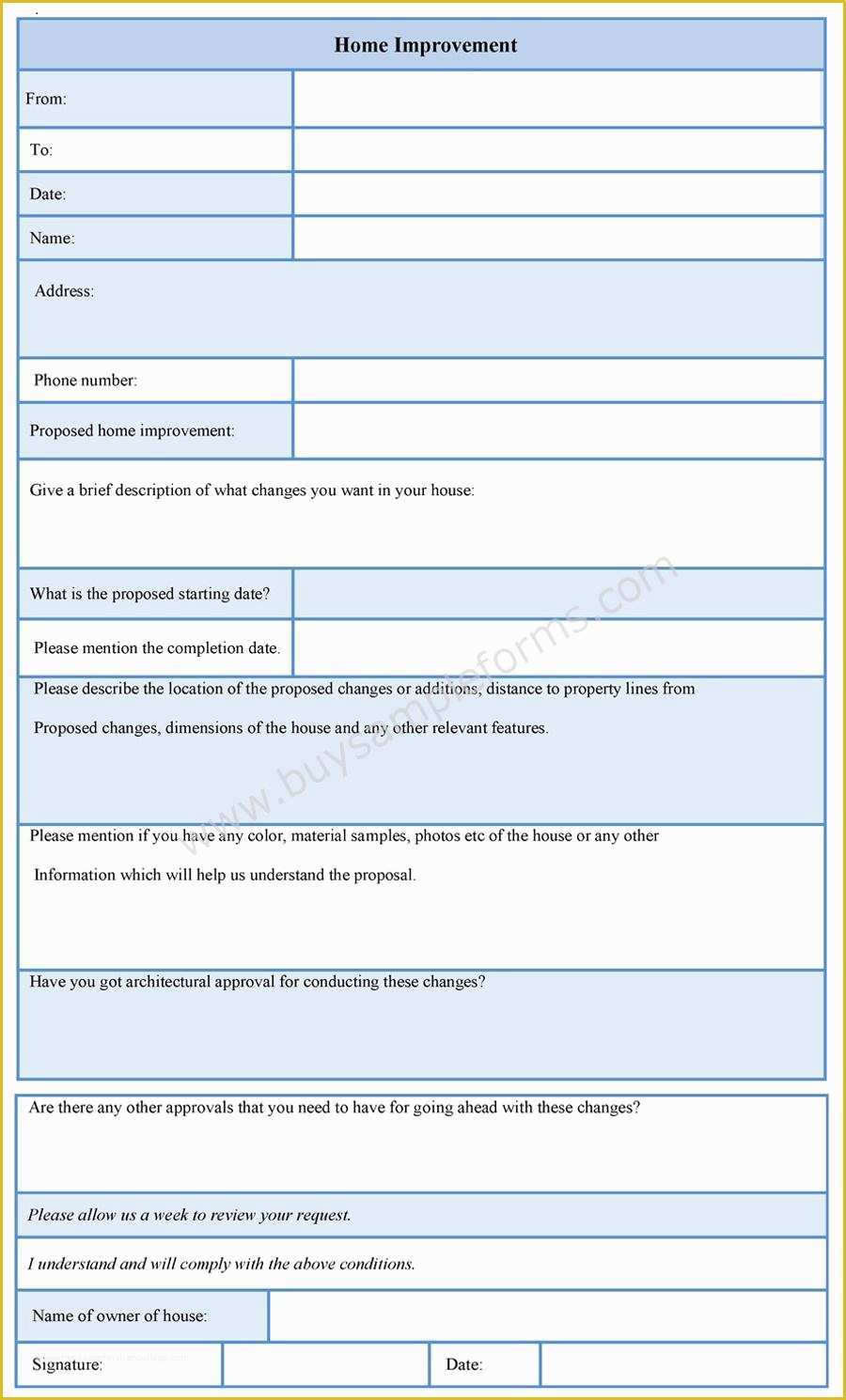 Free Remodeling Contract Template Of Home Improvement form