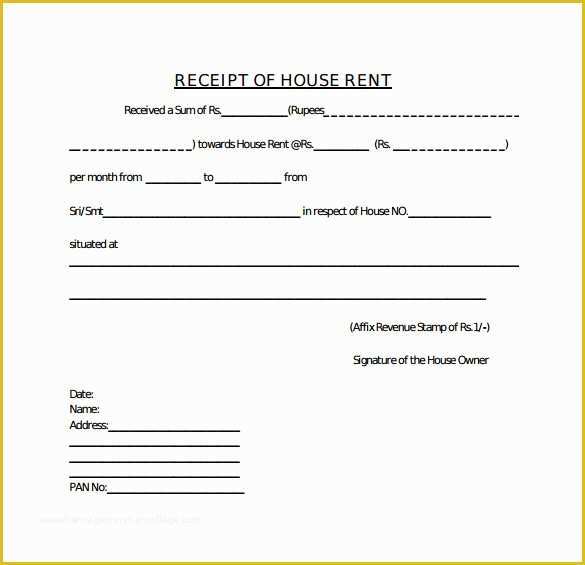 Free Rent Receipt Template Of 21 Rent Receipt Templates