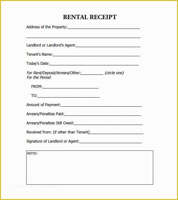 Free Rent Receipt Template Of 35 Rental Receipt Templates Doc Pdf Excel