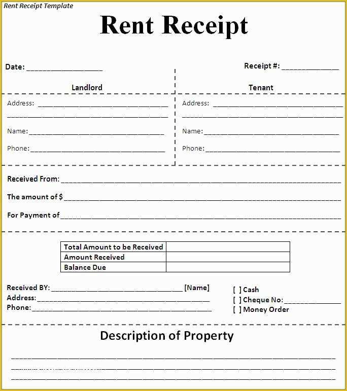 Free Rent Receipt Template Of 6 Free Rent Receipt Templates Excel Pdf formats