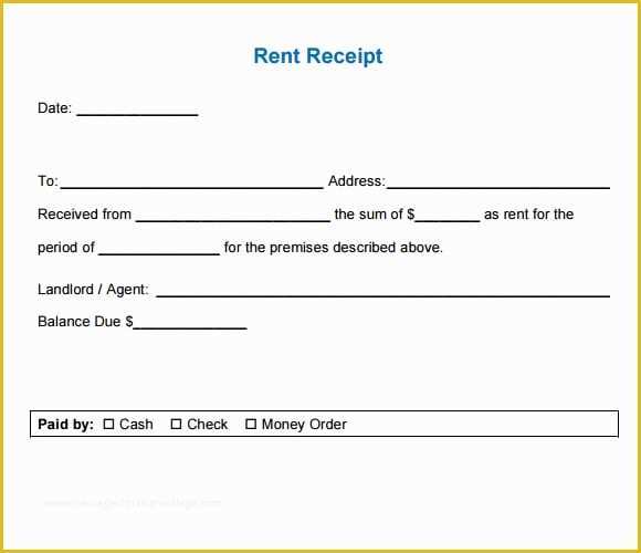 Free Rent Receipt Template Of 6 Free Rent Receipt Templates Excel Pdf formats