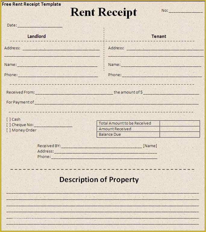 Free Rent Receipt Template Of Free House Rental Invoice