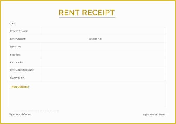 Free Rent Receipt Template Of Rent Receipt Template 9 Free Word Pdf Documents