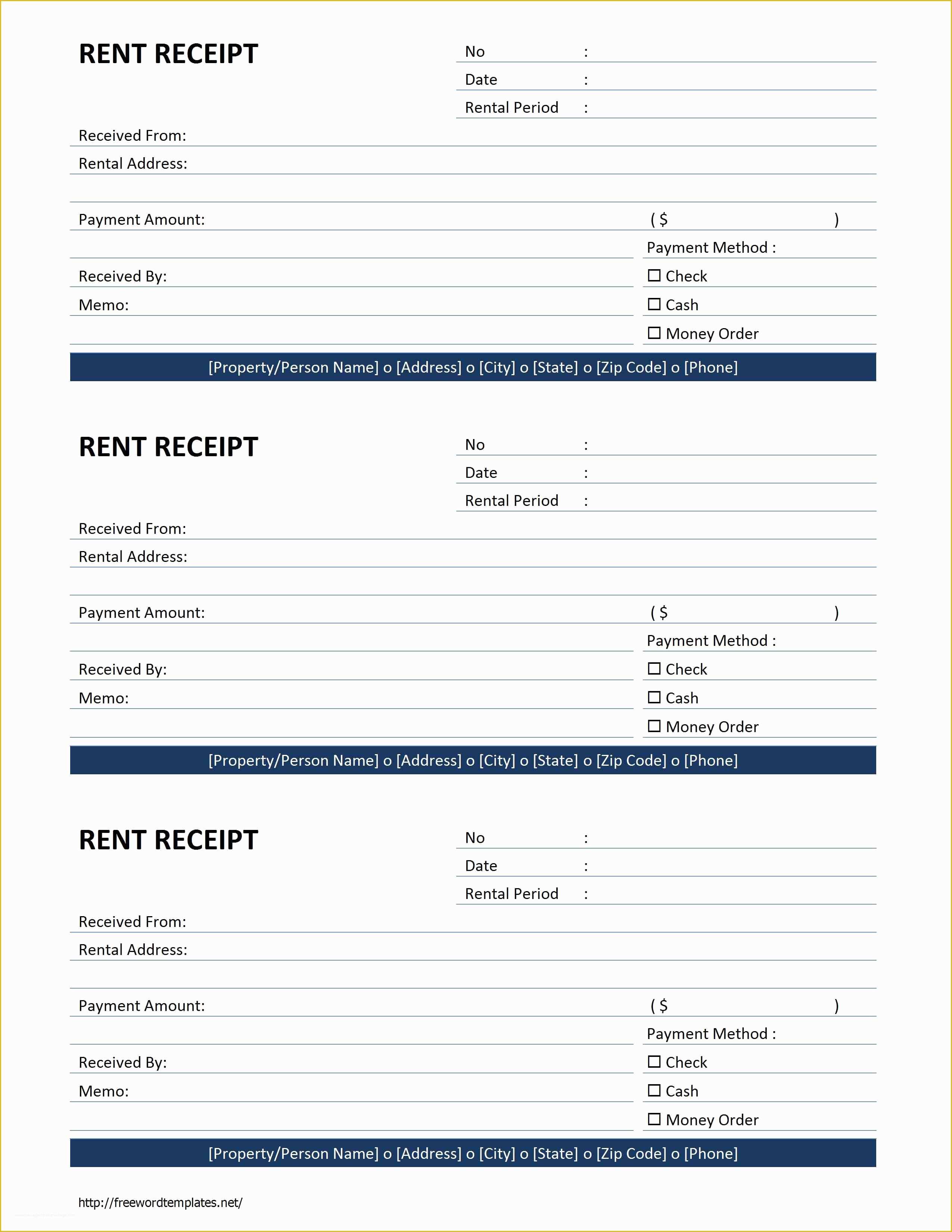 Free Rent Receipt Template Of Rent Receipt Template