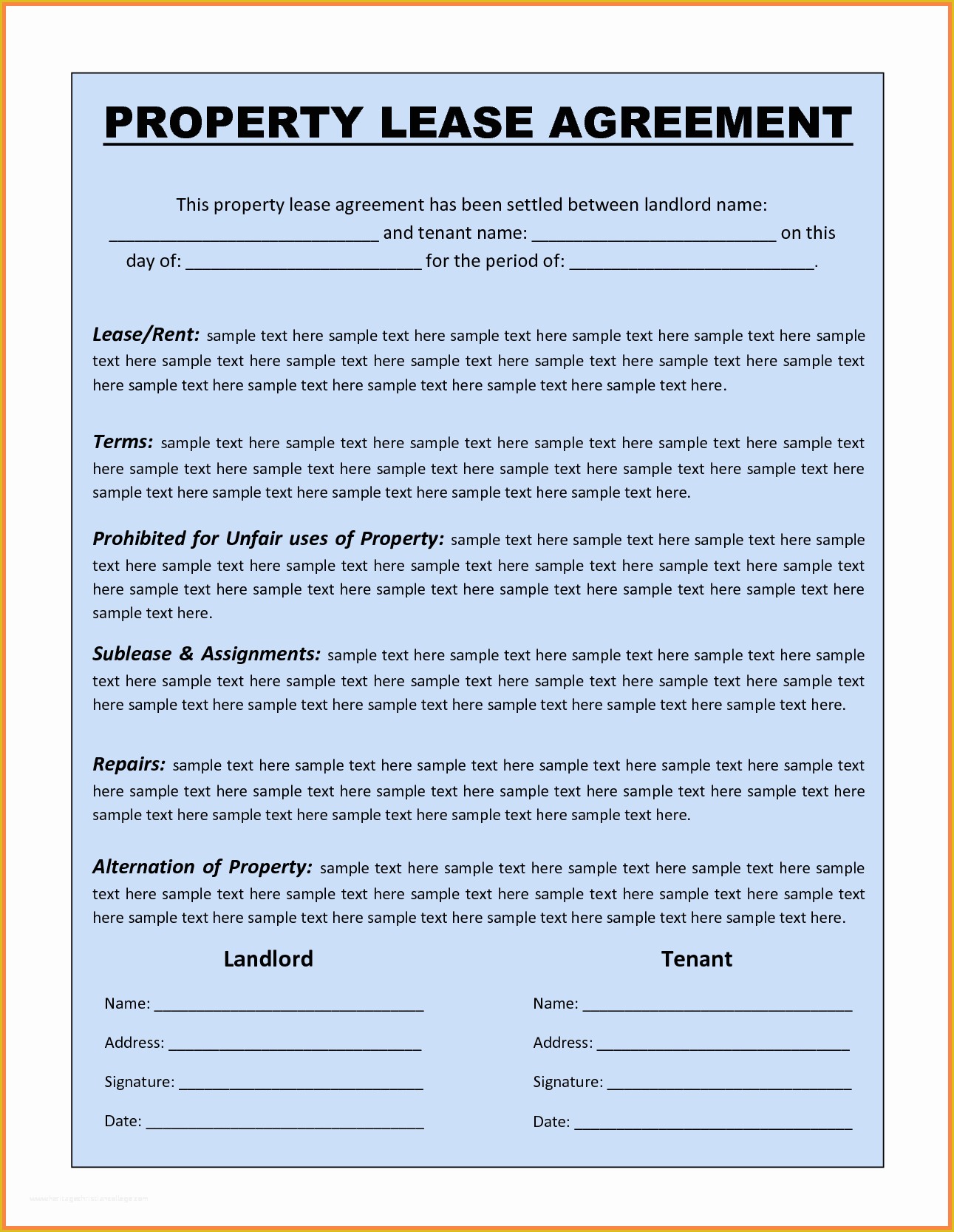 Free Rental Lease Template Of 13 Mercial Lease Agreement Template Word