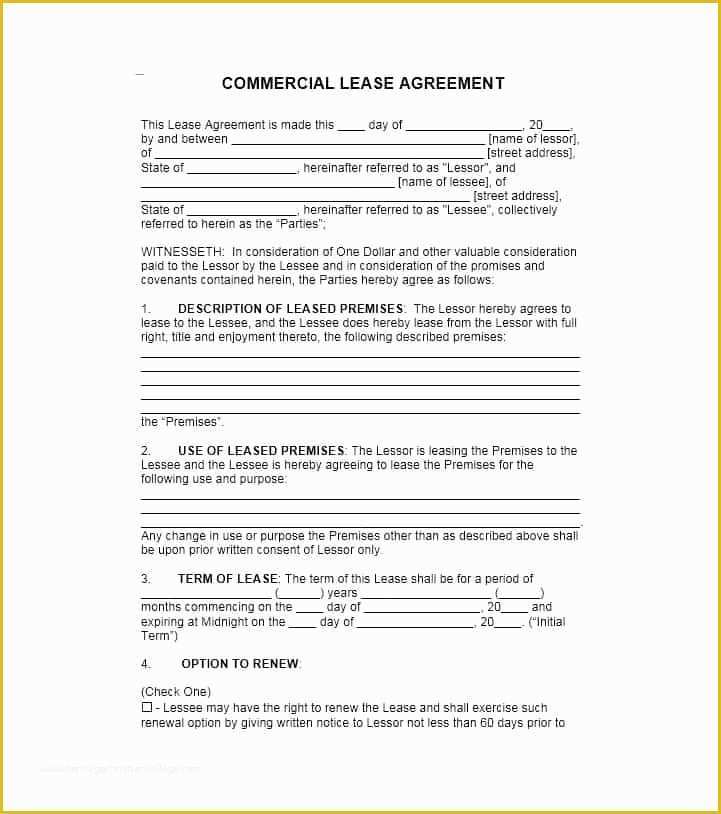 Free Rental Lease Template Of 26 Free Mercial Lease Agreement Templates Template Lab