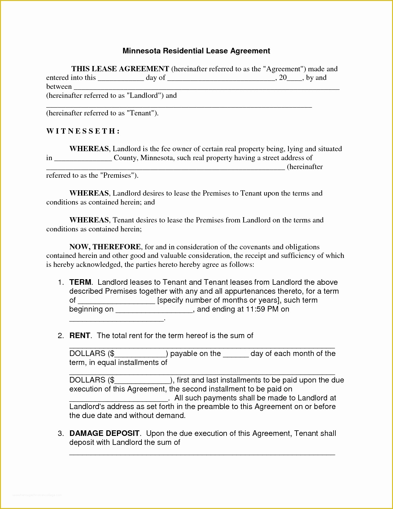 49 Free Rental Lease Template